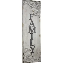 Wall Quotes & Signs-Kirkland's Home Vintage Painted Wood Family Sign Gray