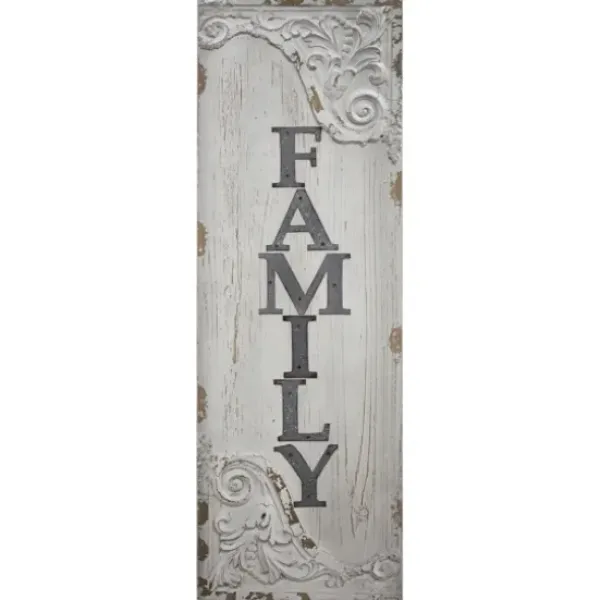 Wall Quotes & Signs-Kirkland's Home Vintage Painted Wood Family Sign Gray