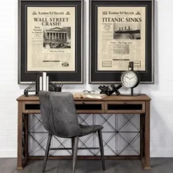 Clocks-Kirkland's Home Vintage Tabletop Hanging Clock With Stand