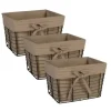Baskets & Boxes-Kirkland's Home Vintage Wire Baskets With Taupe Liner, Set Of 3 Tan