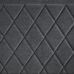 Beds & Headboards-Kirkland's Home Viv Charcoal Diamond Tufted Queen Bed Frame Gray