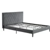 Beds & Headboards-Kirkland's Home Viv Charcoal Diamond Tufted Full Bed Frame Gray
