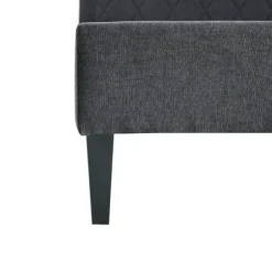 Beds & Headboards-Kirkland's Home Viv Charcoal Diamond Tufted Full Bed Frame Gray