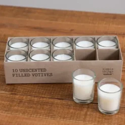 Candles-Kirkland's Home Votive Candles, Set Of 10 Ivory