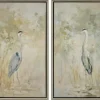 Framed Art-Kirkland's Home Wading Heron 2-Pc. Floater Framed Art Print Set Tan