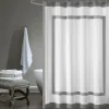 Shower Curtains-Kirkland's Home Waffle Weave Cotton Shower Curtain White