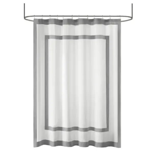 Shower Curtains-Kirkland's Home Waffle Weave Cotton Shower Curtain White