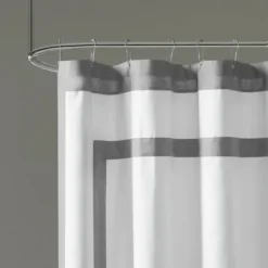 Shower Curtains-Kirkland's Home Waffle Weave Cotton Shower Curtain White
