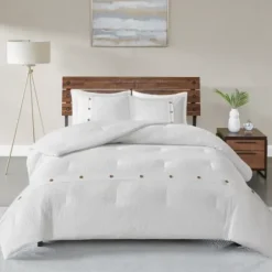 Comforters-Kirkland's Home Waffle Weave 3-Pc. Full/Queen Comforter Set Ivory