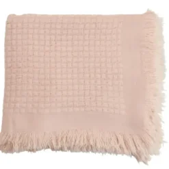 Blankets & Throws-Kirkland's Home Waffle Weave Throw Blanket Pink