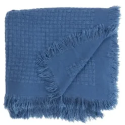 Blankets & Throws-Kirkland's Home Waffle Weave Throw Blanket Blue