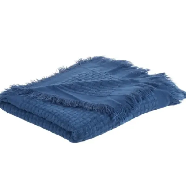 Blankets & Throws-Kirkland's Home Waffle Weave Throw Blanket Blue