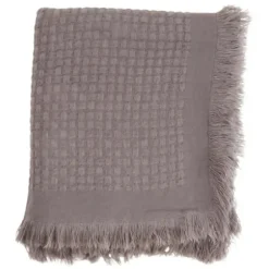 Blankets & Throws-Kirkland's Home Waffle Weave Throw Blanket Gray