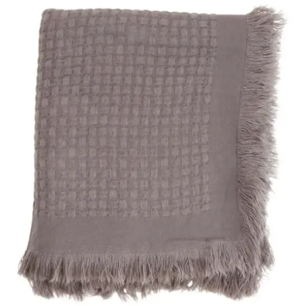 Blankets & Throws-Kirkland's Home Waffle Weave Throw Blanket Gray