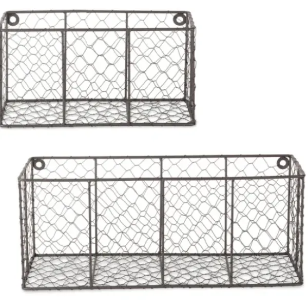 Wall Storage-Kirkland's Home Wall Hanging Chicken Wire Baskets, Set Of 2