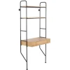 Office Furniture-Kirkland's Home Wall-Mounted Steel And Blonde Wood Desk