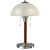 Desk Lamps & Task Lighting-Kirkland's Home Walnut Alabaster Frosted Glass Table Lamp White