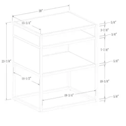 Accent & End Tables-Kirkland's Home Walnut And Metal Mid-Century Modern Accent Table