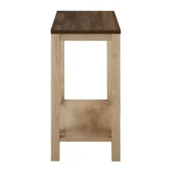 Accent & End Tables-Kirkland's Home Walnut And White Oak Narrow Frame Accent Table Brown