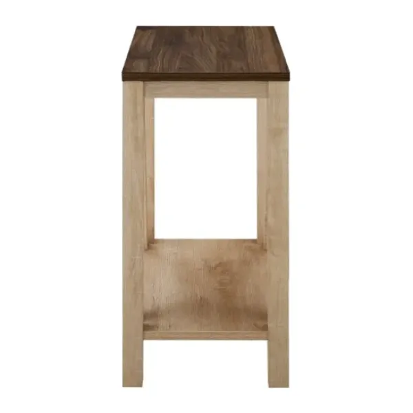 Accent & End Tables-Kirkland's Home Walnut And White Oak Narrow Frame Accent Table Brown