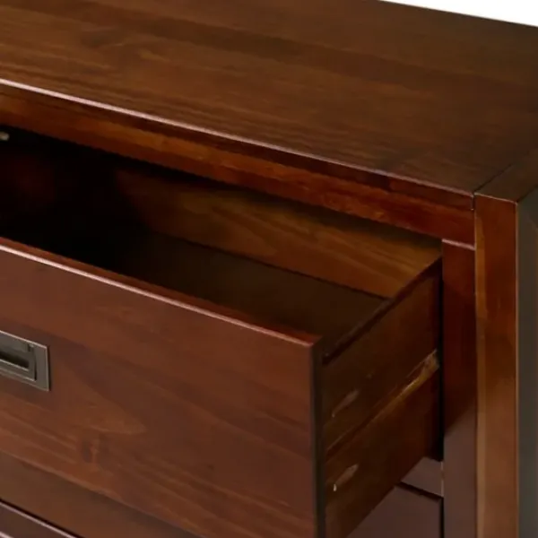 Dressers & Chests-Kirkland's Home Walnut Classic 6-Drawer Dresser Brown