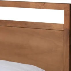 Beds & Headboards-Kirkland's Home Walnut 4-Drawer Queen Bed Frame With Headboard Brown