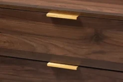 Dressers & Chests-Kirkland's Home Walnut 3-Drawer Wood Chest Brown