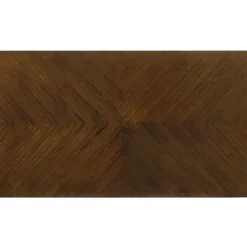 Dining Tables-Kirkland's Home Walnut Finish Chevron Inlay Dining Table Brown