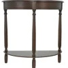 Entryway Furniture-Kirkland's Home Walnut Half Moon Console Table Brown