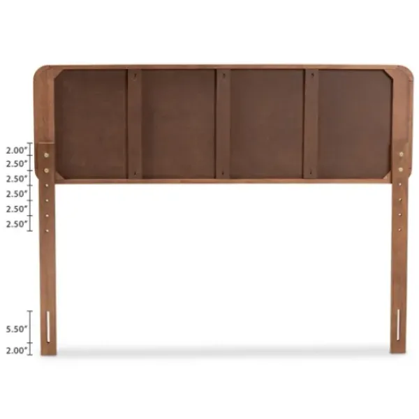 Beds & Headboards-Kirkland's Home Walnut Inset Paneling Platform King Bed Brown
