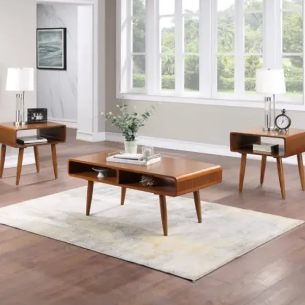 Coffee Tables-Kirkland's Home Walnut 3-Pc. Wood Coffee And Side Table Set Brown