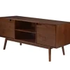 Tv Stands & Media Consoles-Kirkland's Home Walnut Solid Wood Tv Console Brown