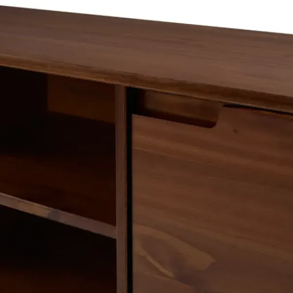 Tv Stands & Media Consoles-Kirkland's Home Walnut Solid Wood Tv Console Brown
