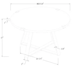 Coffee Tables-Kirkland's Home Walnut Urban Rustic Round Coffee Table Brown