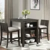 Dining Sets-Kirkland's Home Walnut Usb Counter Table And Stools, Set Of 3 Brown
