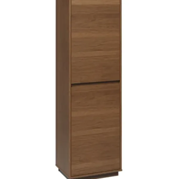 Bookshelves-Kirkland's Home Walnut Wood 2-Door Modern Bookshelf