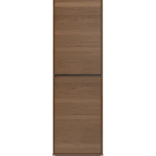Bookshelves-Kirkland's Home Walnut Wood 2-Door Modern Bookshelf