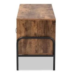 Tv Stands & Media Consoles-Kirkland's Home Walnut Wood 2-Door Tv Stand Brown