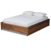 Beds & Headboards-Kirkland's Home Walnut Wood 4-Drawer Full Platform Bed Brown