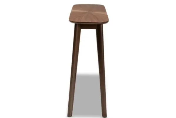 Console Tables-Kirkland's Home Walnut Wood Frame Splayed Legs Console Brown