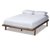 Beds & Headboards-Kirkland's Home Walnut Wood Full Platform Bed Brown