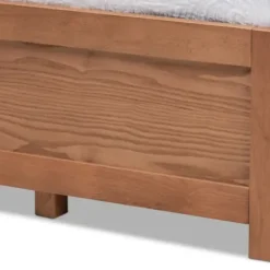 Beds & Headboards-Kirkland's Home Walnut Wooden 3-Drawer Platform Bed Brown