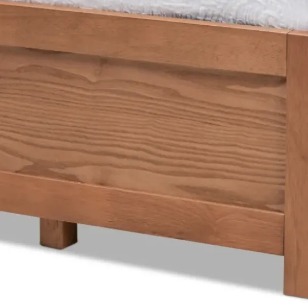 Beds & Headboards-Kirkland's Home Walnut Wooden 3-Drawer Platform Bed Brown