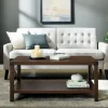 Coffee Tables-Kirkland's Home Walnut X-Frame Rustic Wood Coffee Table Brown