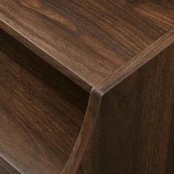 Nightstands-Kirkland's Home Warm Brown Curved Top Nightstand Table