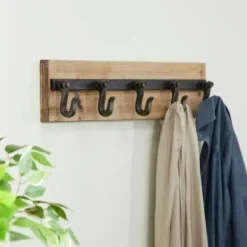 Hooks-Kirkland's Home Warm Brown Industrial Iron Wall Hooks