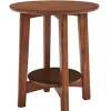 Accent & End Tables-Kirkland's Home Warm Chestnut Wood Round Accent Table Brown