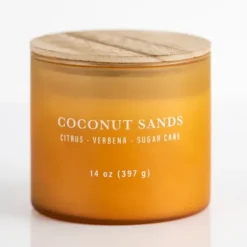 Candles-Kirkland's Home Warm Coconut Sands Triple Wick Jar Candle Orange