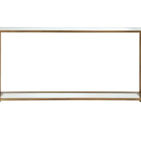 Entryway Furniture-Kirkland's Home Warm En Mirrored Top Console Table Gold