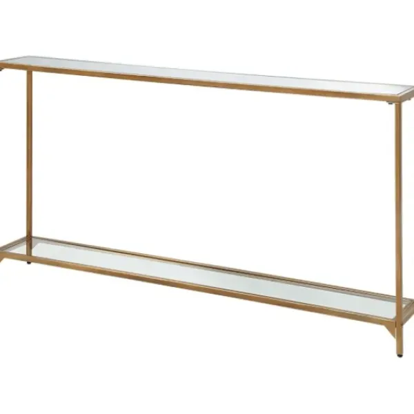 Entryway Furniture-Kirkland's Home Warm En Mirrored Top Console Table Gold